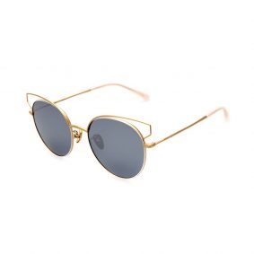WHOOSH Sunnies Series Gold Cateye DE16213 C01 Female Sunglasses