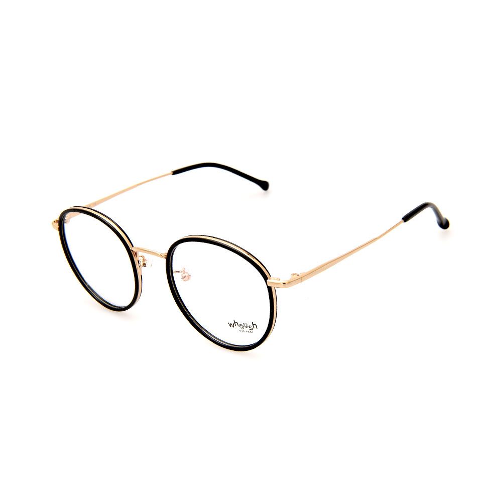 WHOOSH Trendy Series Black/Rose Gold Round WFIH1006 C95 Eyeglasses