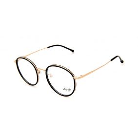 WHOOSH Trendy Series Black/Gold Round WFIH1006 C36 Eyeglasses