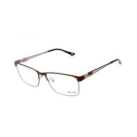 WHOOSH Urban Series Brown/Silver Rectangle HE2292 C2 Eyeglasses
