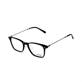 WHOOSH Vintage Series Black Square Unisex HES165 C1 Eyeglasses